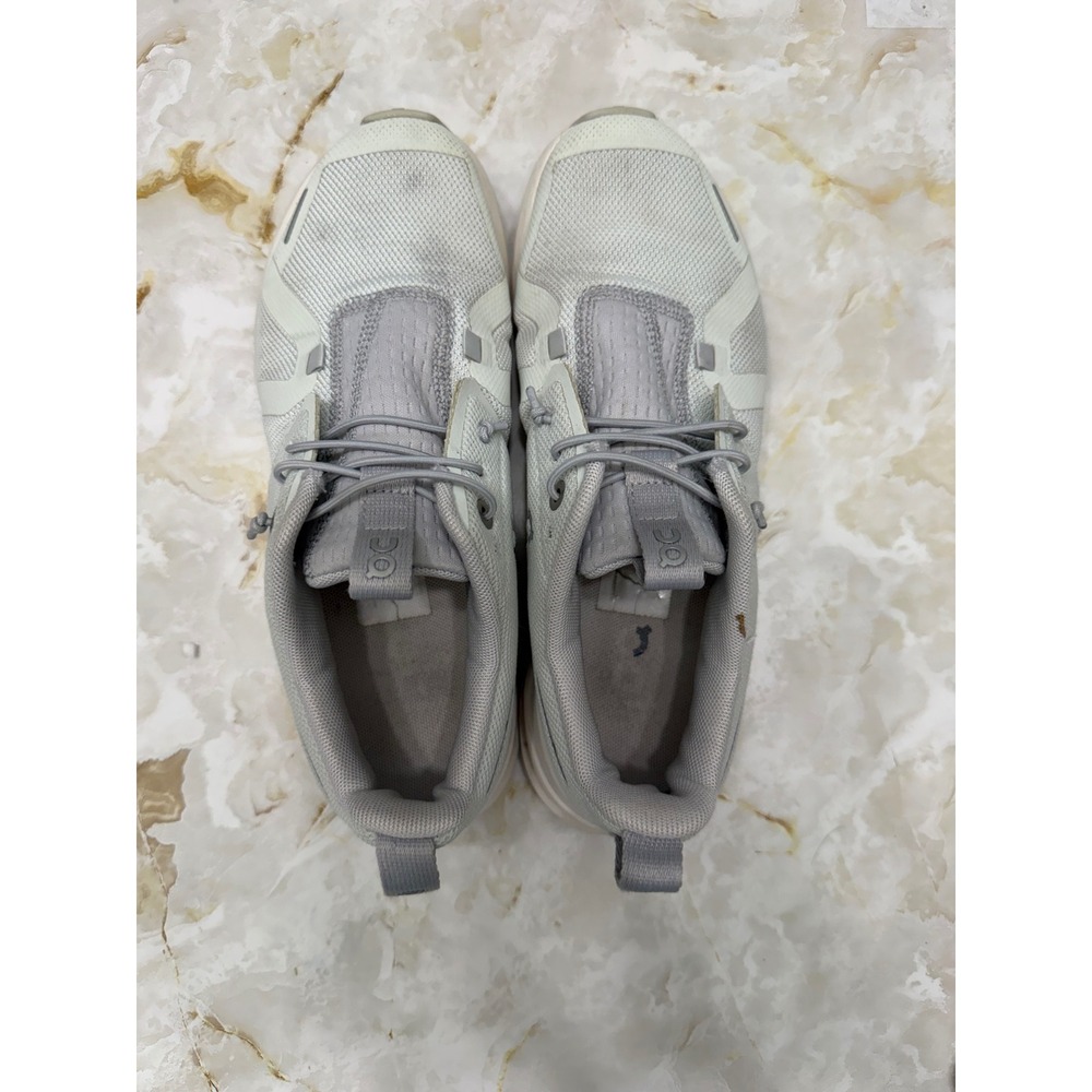 ON Running Cloud Kids Shoes Gray Lace Up Athletic Sneakers Size‎ Y4